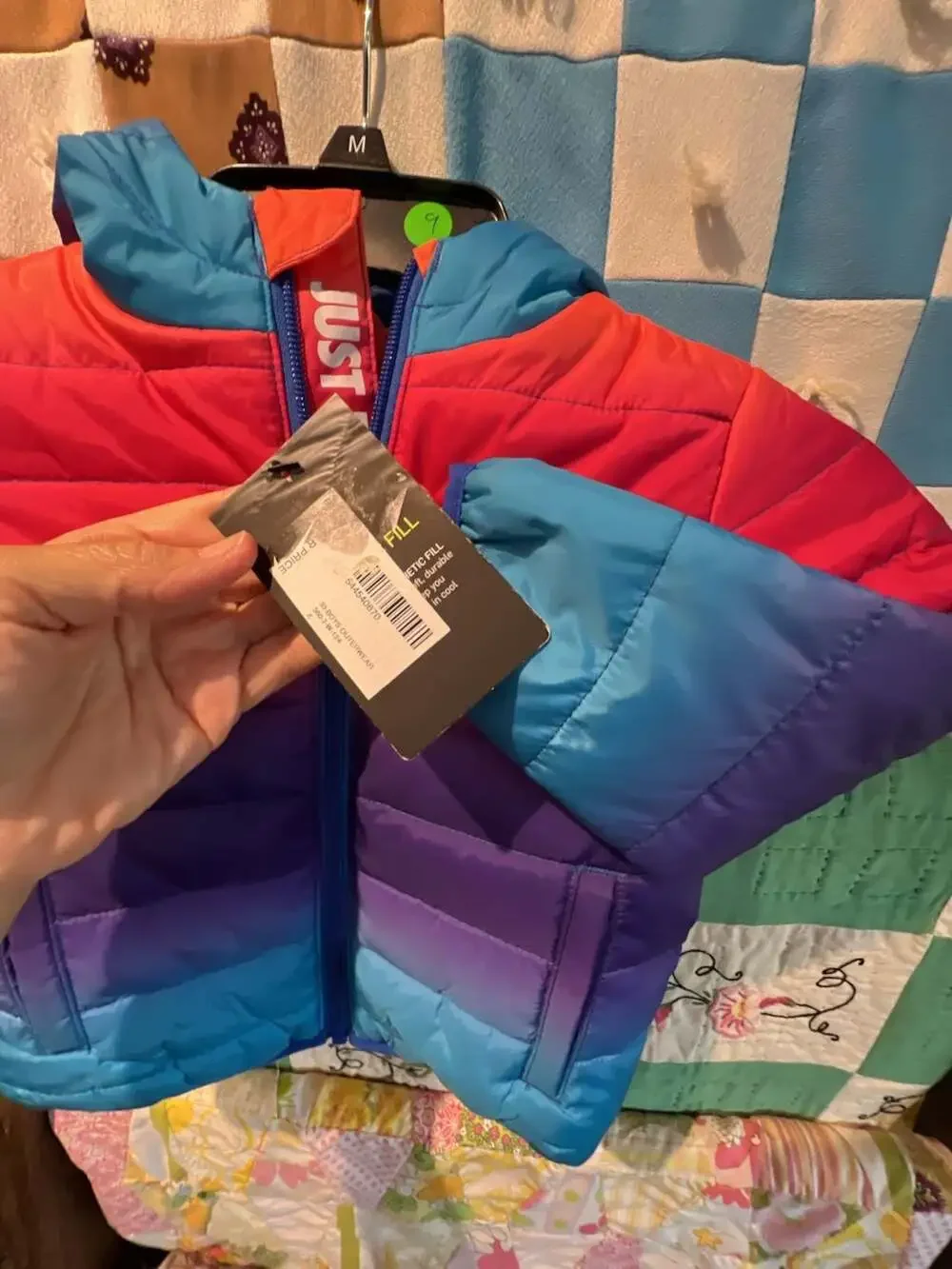 NWT Nike Just Do It Printed Puffer Jacket (Little Kids, Girls, 24 months